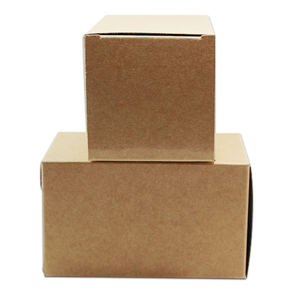 20Pcs Brown Kraft Paper Foldable Box For Gift Festival Wedding Snack Chocolate Candy Soap Recycable DIY Packaging Pack