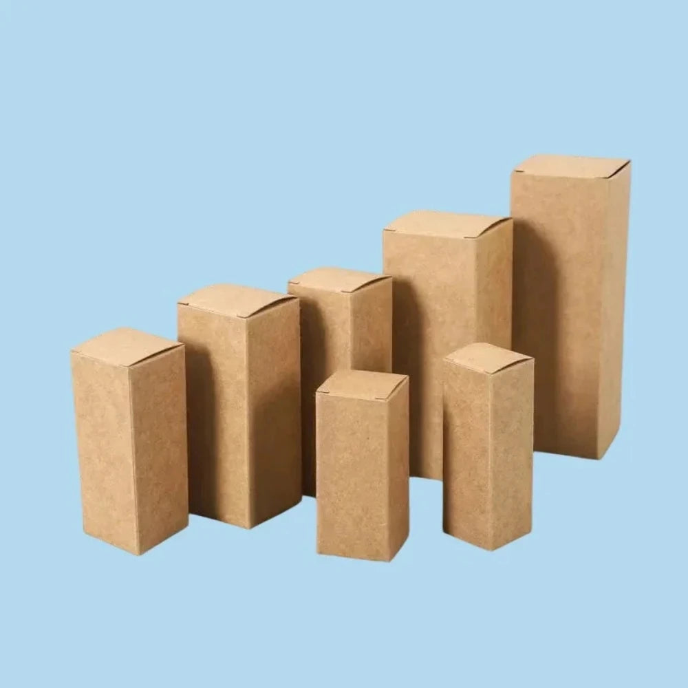 50 шт. Маленькая длинная картонная коробка-трубка, пустая бумажная коробка для упаковки помады, флаконов эфирного масла, парфюмерных банок, бизнес-коробок