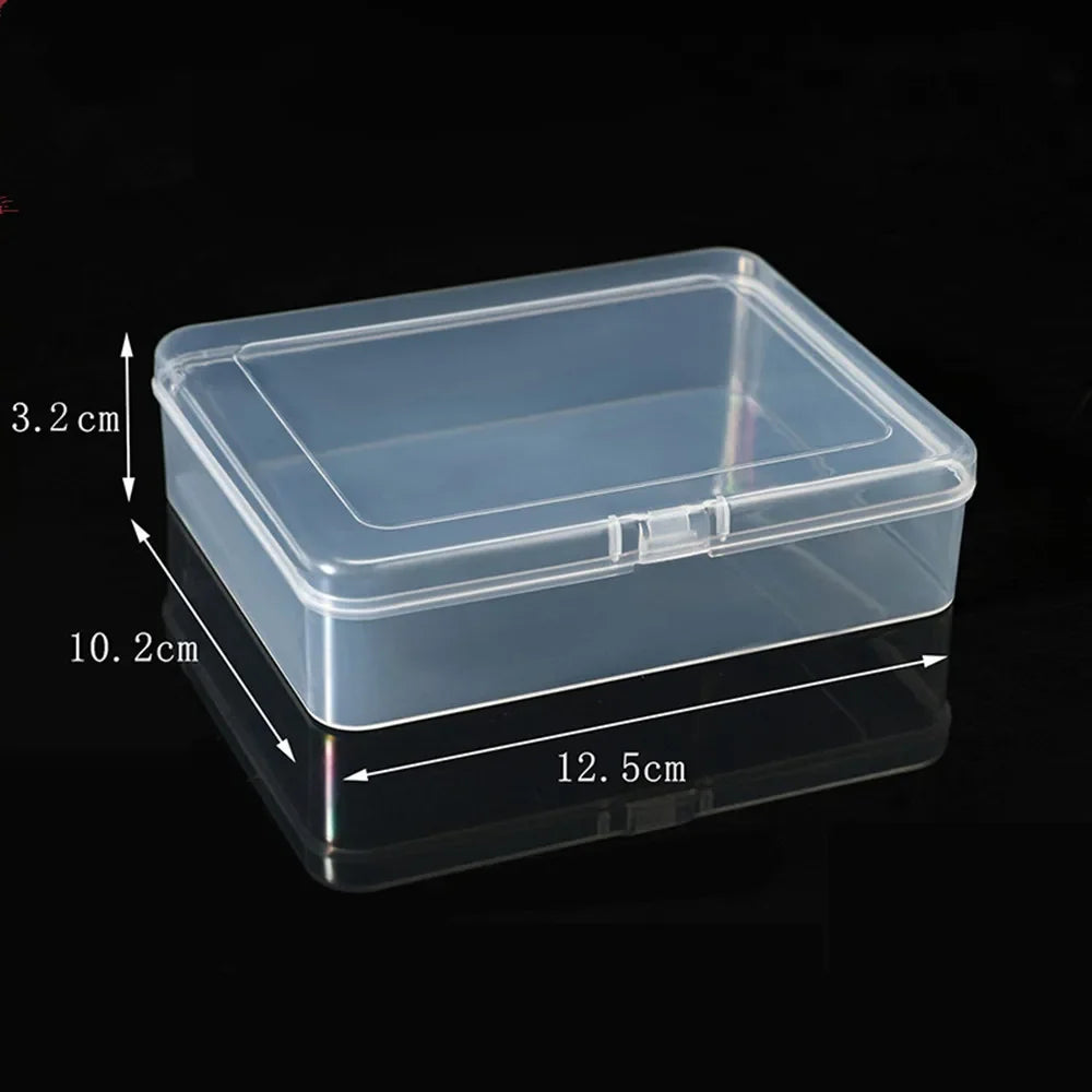 20Pcs Mini Clear Plastic Storage Box Jewelry Ornament Office Case Transparent Organizer Multifunctional Portable Package Boxes