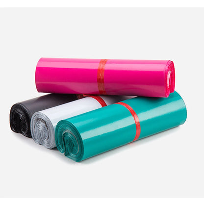100Pcs/Lot Colorful Plastic Courier Bag Self Adhesive Invisible Waterproof Dustproof Shipping Packaging Express Mailing Pouches