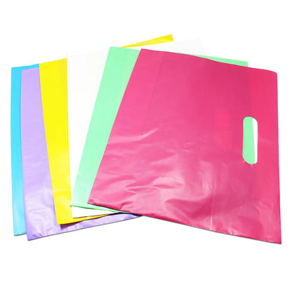 50Pcs/Lot Colorful Plastic Shopping Bag Reusable Recyclable Dustproof Clothes Underwear Cosmetics Gift Craft Sundries Pouches