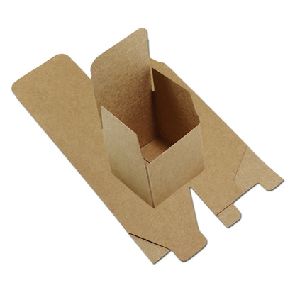 20Pcs Brown Kraft Paper Foldable Box For Gift Festival Wedding Snack Chocolate Candy Soap Recycable DIY Packaging Pack