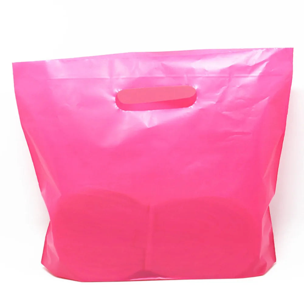 50Pcs/Lot Colorful Plastic Shopping Bag Reusable Recyclable Dustproof Clothes Underwear Cosmetics Gift Craft Sundries Pouches