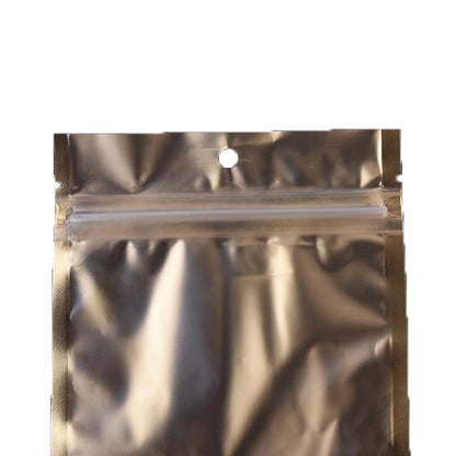 100Pcs/Lot Matte Aluminum Foil Gold Zip Lock Bag with Hang Hole Self Grip Seal Tear Notch Food Candy Storage Packaging Pouches