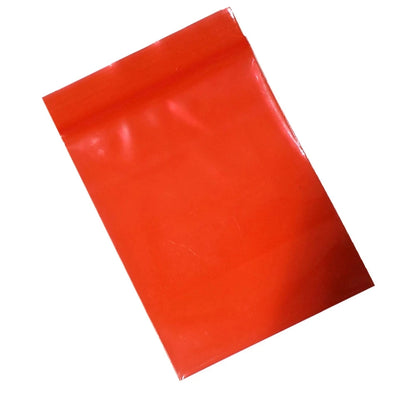 Red Plastic Zip Lock Self Seal Bag, Reusable Flat Zipper Pouches, Small Gift, Grocery Craft Storage, 100Pcs