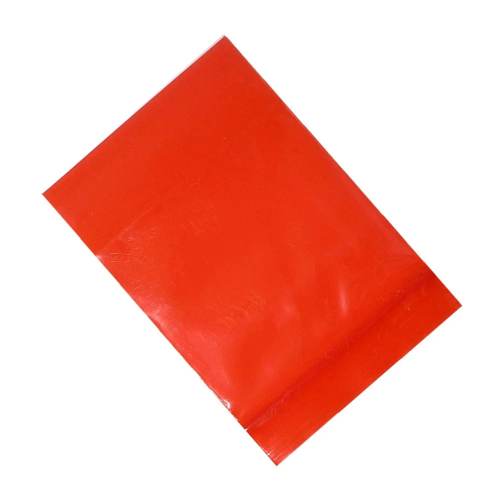 Red Plastic Zip Lock Self Seal Bag, Reusable Flat Zipper Pouches, Small Gift, Grocery Craft Storage, 100Pcs