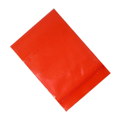 Red Plastic Zip Lock Self Seal Bag, Reusable Flat Zipper Pouches, Small Gift, Grocery Craft Storage, 100Pcs