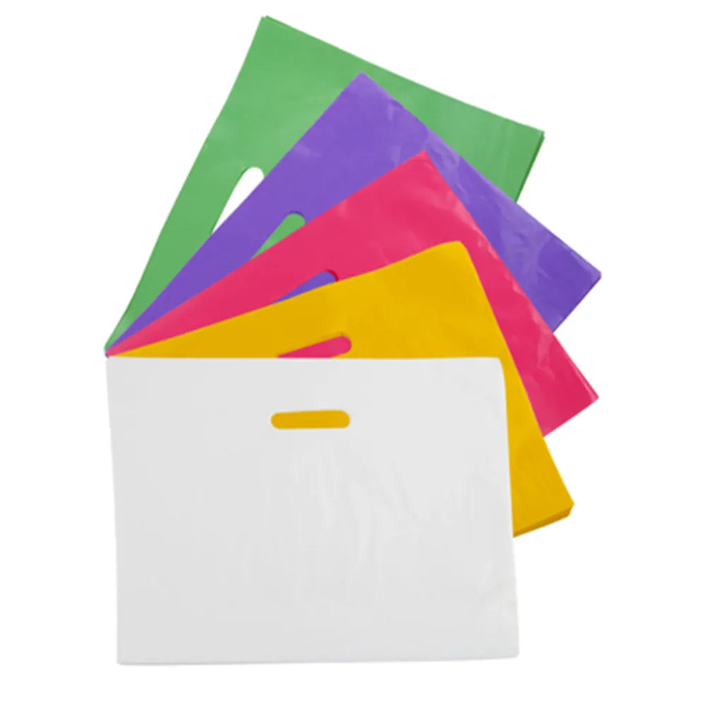 50Pcs/Lot Colorful Plastic Shopping Bag Reusable Recyclable Dustproof Clothes Underwear Cosmetics Gift Craft Sundries Pouches