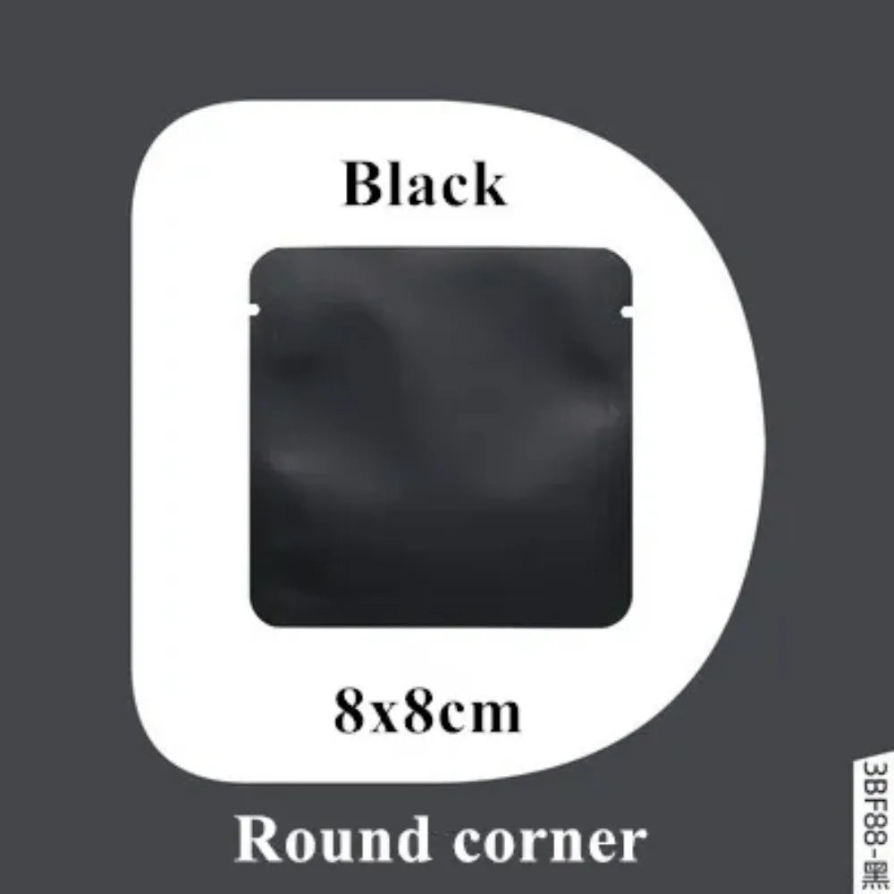 100Pcs Open Top Aluminum Foil Bags 2g-15g Tea Heat Sealing Pouches for Coffee Herbs Sugar Shampoo Powder Salt Packaging