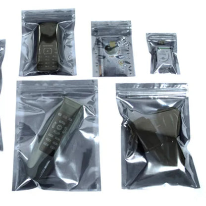 100 шт. ESD антистатические экранирующие пакеты с застежкой-молнией, многоразовые пакеты для электронных чипов, аккумуляторов, аксессуаров для жестких дисков USB 