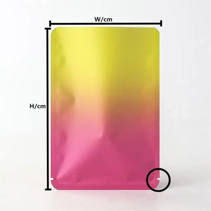 100Pcs Matte Gradient Self-Sealing Aluminium Foil Pouches for Tea Coffee Beans Durable Storage Bags Eco-Friendly Packaging