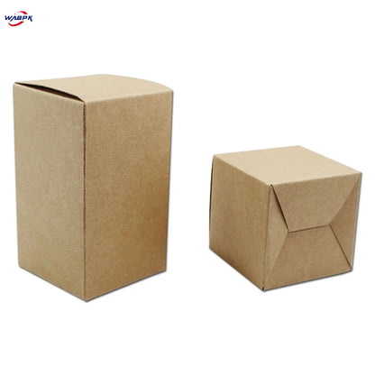 20Pcs Brown Kraft Paper Foldable Box For Gift Festival Wedding Snack Chocolate Candy Soap Recycable DIY Packaging Pack