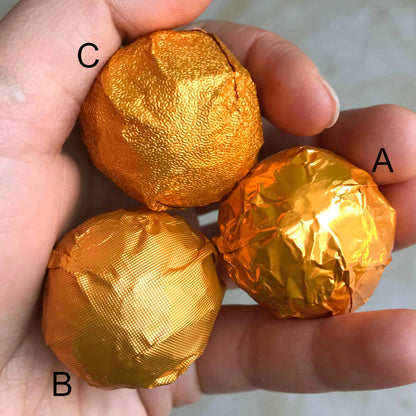 500Pcs Colored Aluminum Foil Paper Chocolate Candy Little Green Tea Glutinous Rice Egg Sesame Pill Pink Tin Paper