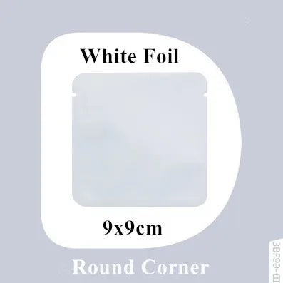 100Pcs Open Top Aluminum Foil Bags 2g-15g Tea Heat Sealing Pouches for Coffee Herbs Sugar Shampoo Powder Salt Packaging