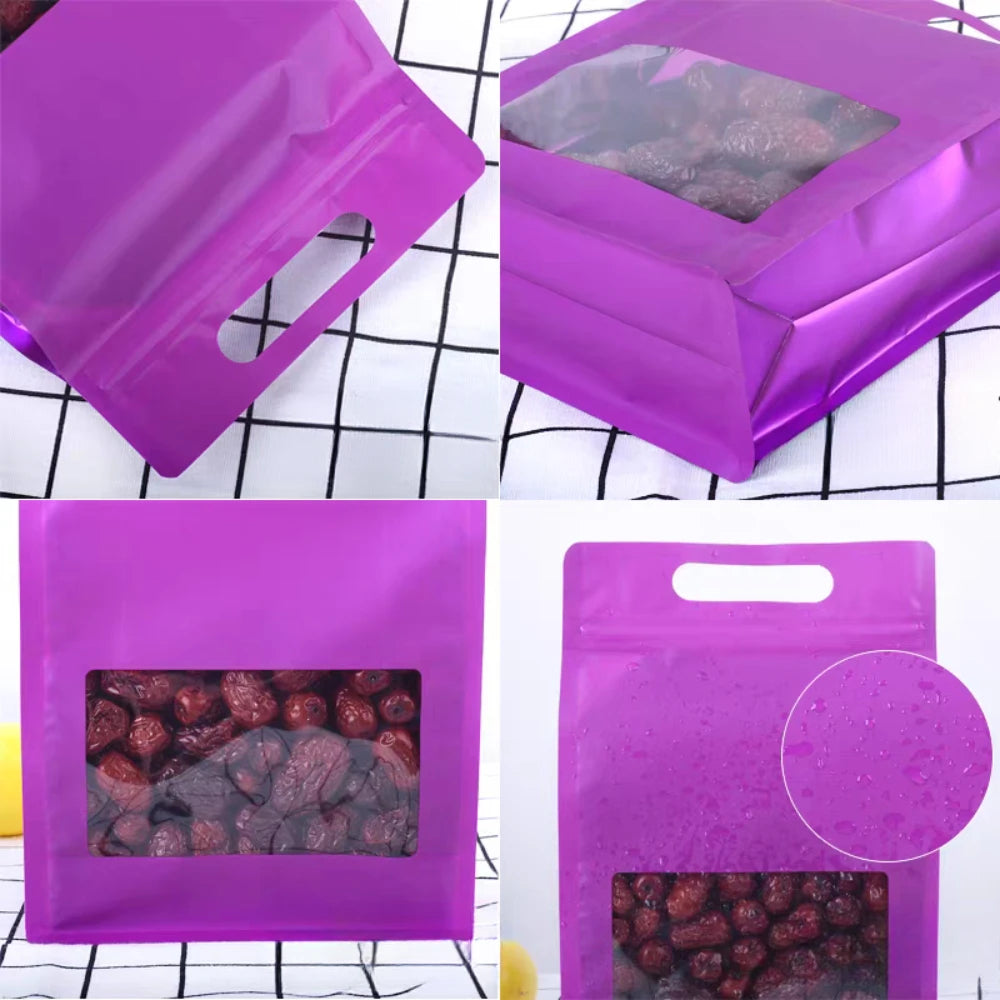 50 шт. многоразовых прозрачных пакетов с застежкой-молнией, закрывающихся на молнию, для хранения чая, закусок, специй, конфет, печенья и кофе 