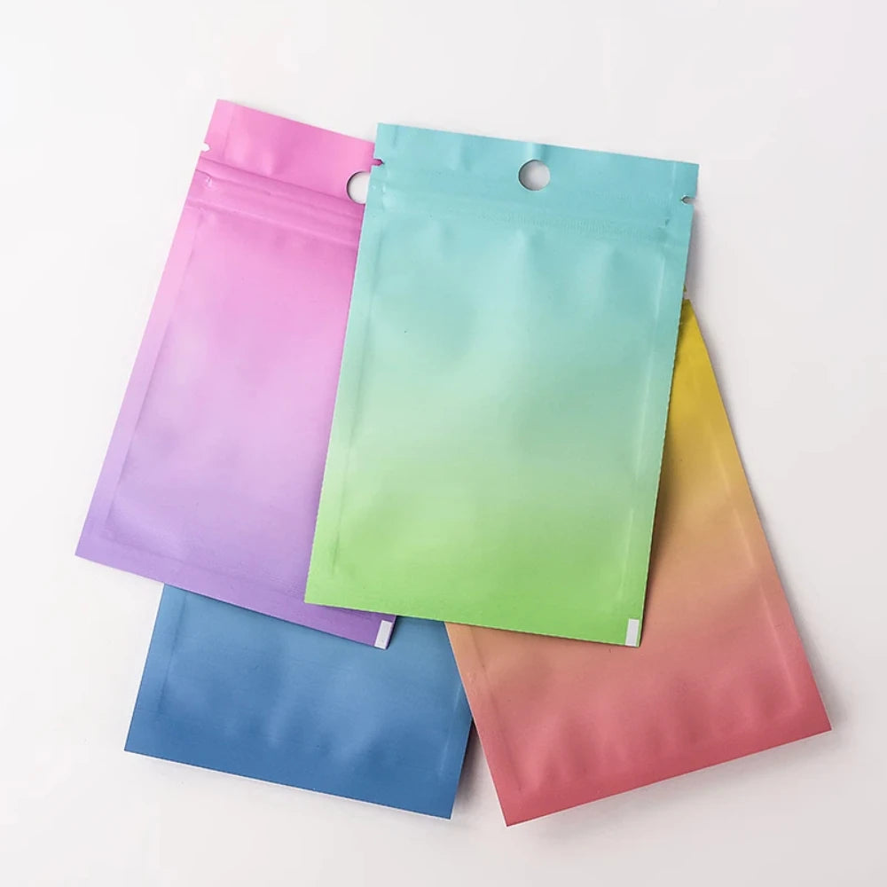 100Pcs Mini Transparent Resealable Ziplock Jewelry Packing Bags Ideal for Nail Accessories Small Business Packaging Pouches