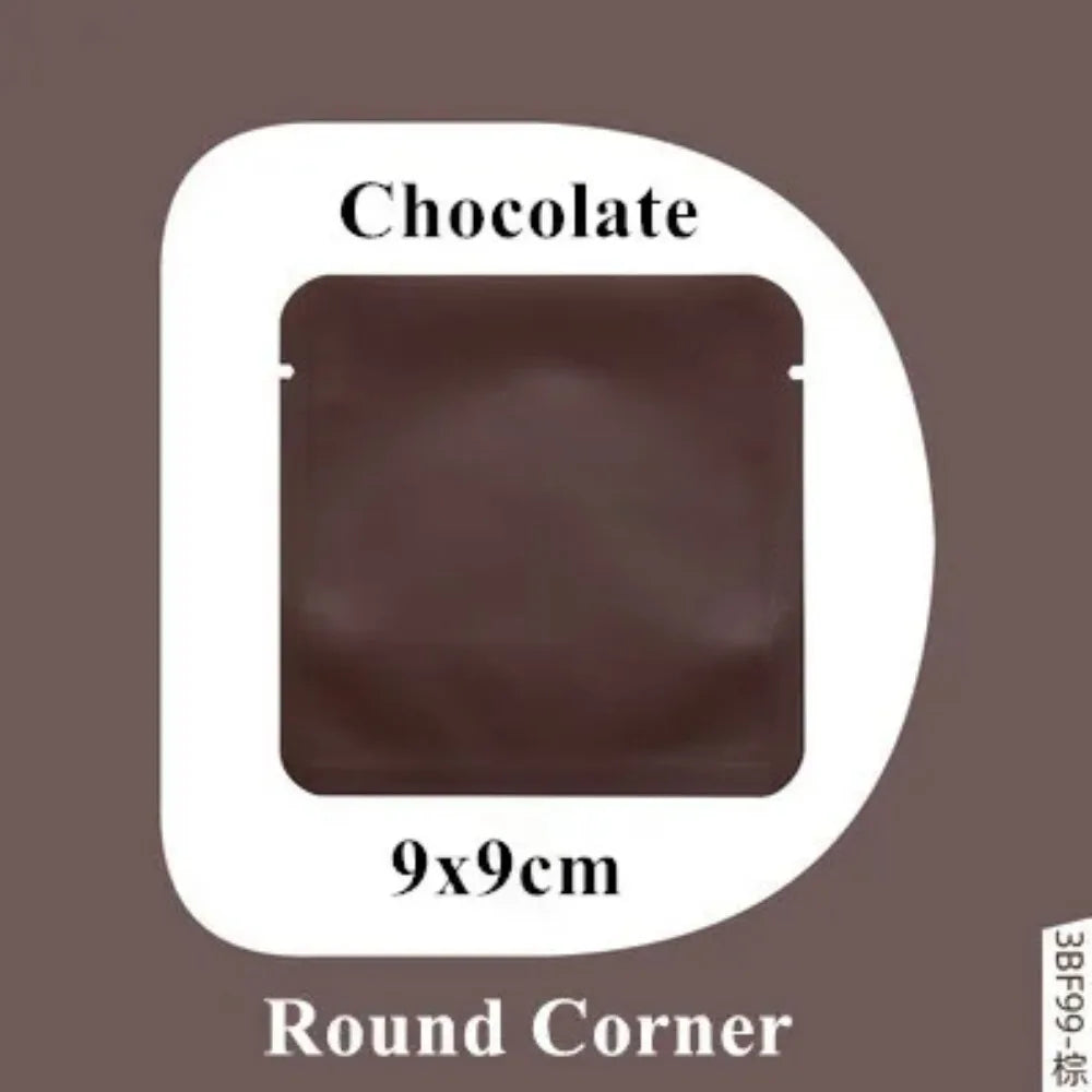 100Pcs Open Top Aluminum Foil Bags 2g-15g Tea Heat Sealing Pouches for Coffee Herbs Sugar Shampoo Powder Salt Packaging