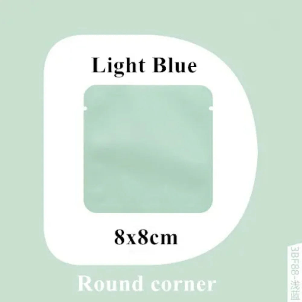 100Pcs Open Top Aluminum Foil Bags 2g-15g Tea Heat Sealing Pouches for Coffee Herbs Sugar Shampoo Powder Salt Packaging