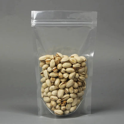 100Pcs Resealable High Clear Stand Up Plastic Zipper Bags Perfect for Snacks Candy Coffee Dried Fruits Gifts Storage Pouches