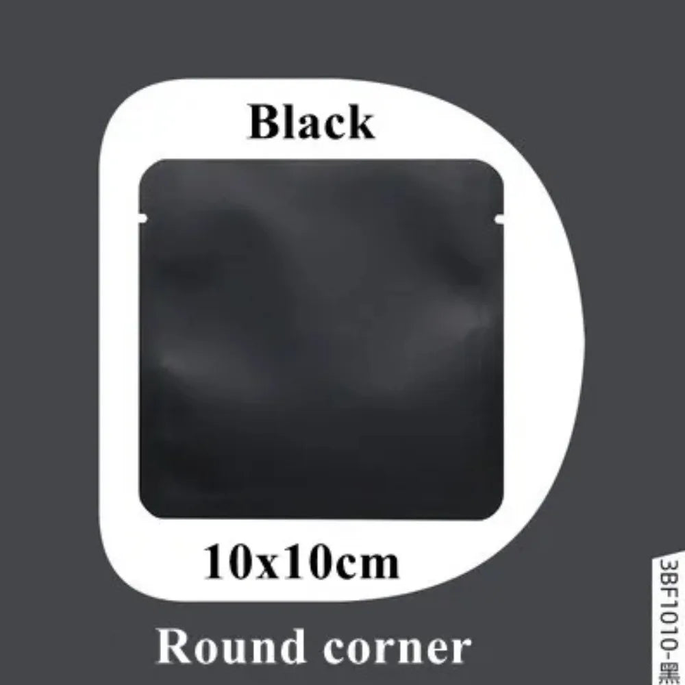 100Pcs Open Top Aluminum Foil Bags 2g-15g Tea Heat Sealing Pouches for Coffee Herbs Sugar Shampoo Powder Salt Packaging