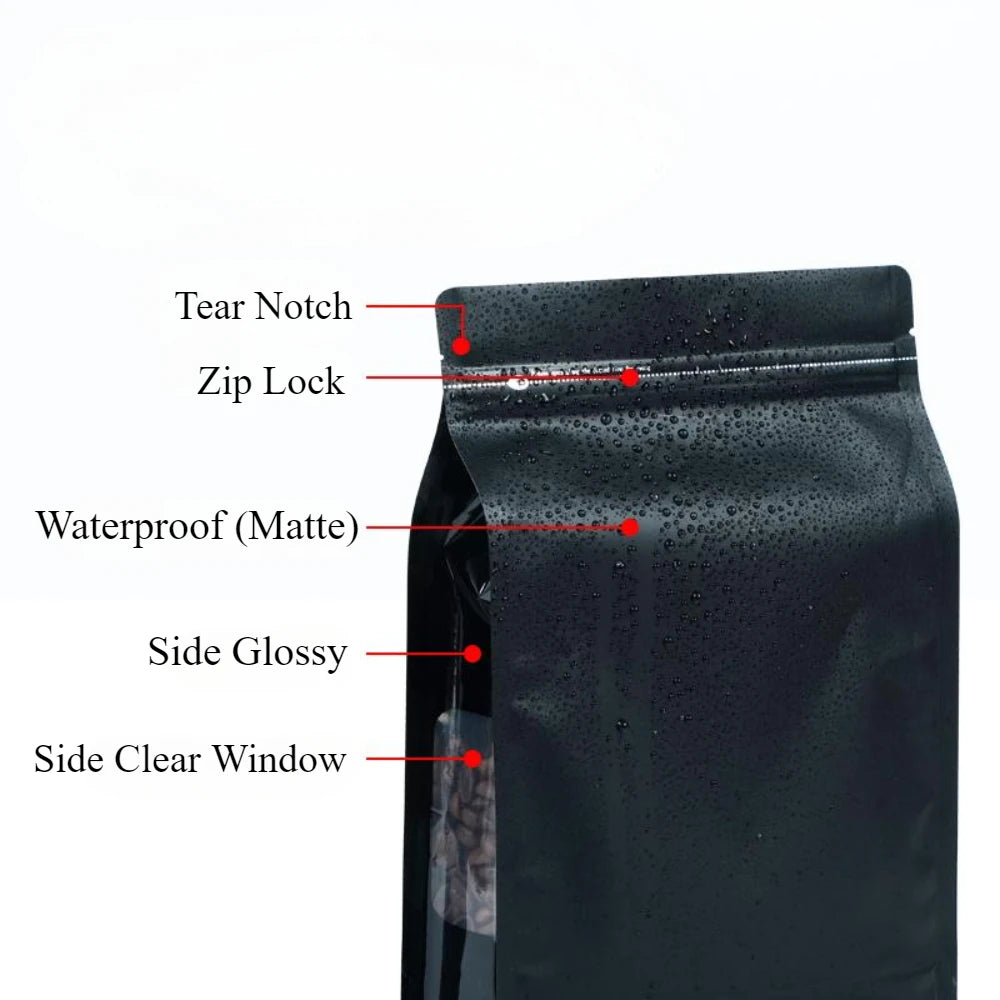 50Pcs Colorful Eight Sided Self Sealing Bag Zip Lock Thickened Tea Cat Dog Food Feed Sealed Aluminum Foil Packaging Pouches