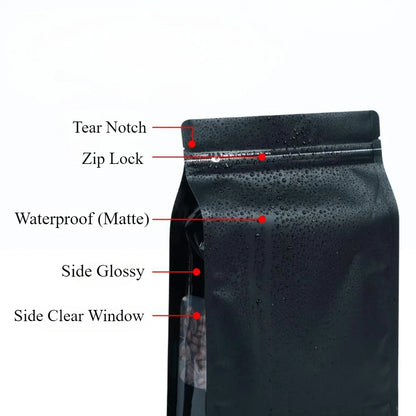 50Pcs Colorful Eight Sided Self Sealing Bag Zip Lock Thickened Tea Cat Dog Food Feed Sealed Aluminum Foil Packaging Pouches