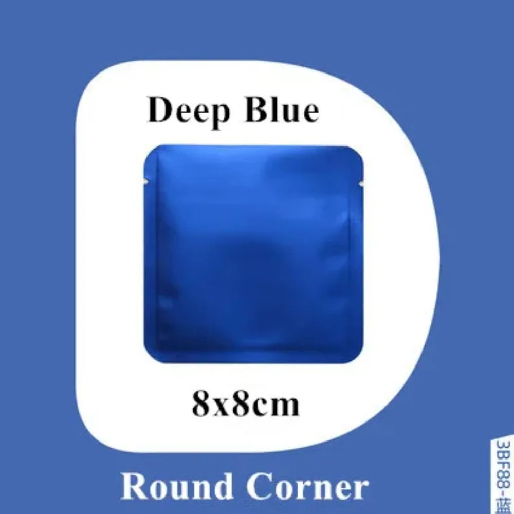 100Pcs Open Top Aluminum Foil Bags 2g-15g Tea Heat Sealing Pouches for Coffee Herbs Sugar Shampoo Powder Salt Packaging