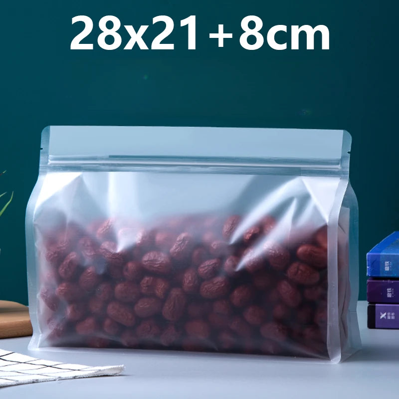 50 шт. многоразовых прозрачных пластиковых пакетов с застежкой-молнией, с отверстием для подвешивания, для упаковки закусок к кофе и хранения на свадебных вечеринках 