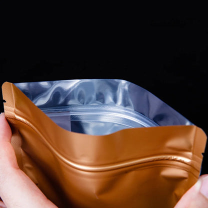 50Pcs/Lot Colorful Zip Lock Aluminum Mylar Foil Stand Up Bag with Clear Window Food Snack Candy Tea Coffee Bean Packing Pouches