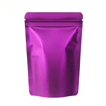 100Pcs Durable Moisture proof Zipper Seal Mylar Bags Vertical Matte Aluminum Food Storage Coffee Grocery Packaging Pouches