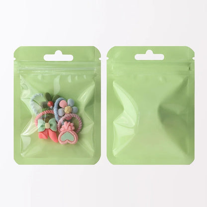 100Pcs Premium Holographic Self-Sealing Bags Transparent Jewelry Nail Art Packaging Ideal for Lip Products Craft Supplies