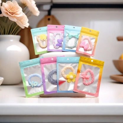 100Pcs Mini Transparent Resealable Ziplock Jewelry Packing Bags Ideal for Nail Accessories Small Business Packaging Pouches