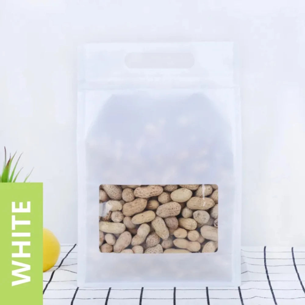 50 шт. многоразовых прозрачных пакетов с застежкой-молнией, закрывающихся на молнию, для хранения чая, закусок, специй, конфет, печенья и кофе 