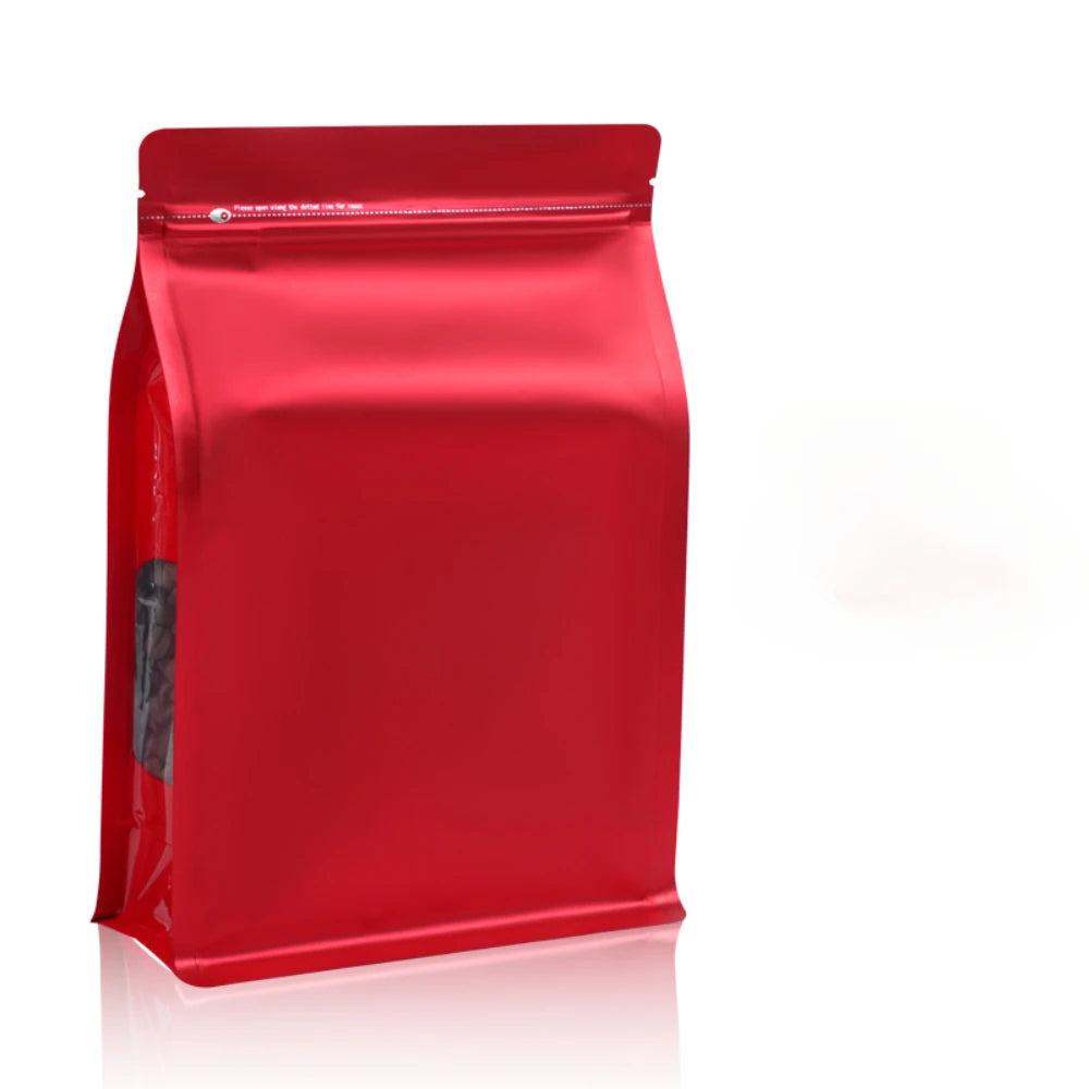 50Pcs Colorful Eight Sided Self Sealing Bag Zip Lock Thickened Tea Cat Dog Food Feed Sealed Aluminum Foil Packaging Pouches