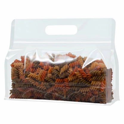 50 шт. многоразовых прозрачных пластиковых пакетов с застежкой-молнией, с отверстием для подвешивания, для упаковки закусок к кофе и хранения на свадебных вечеринках 