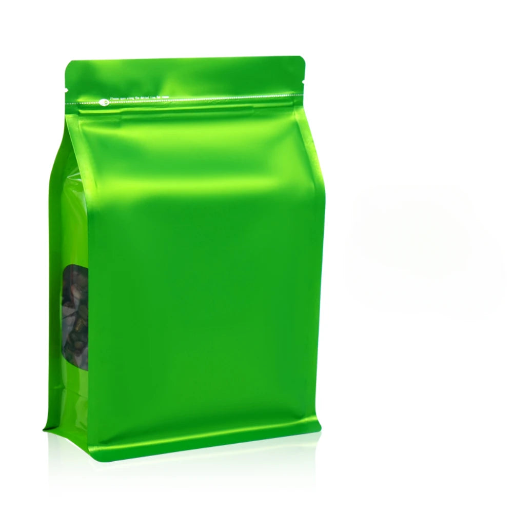 50Pcs Colorful Eight Sided Self Sealing Bag Zip Lock Thickened Tea Cat Dog Food Feed Sealed Aluminum Foil Packaging Pouches