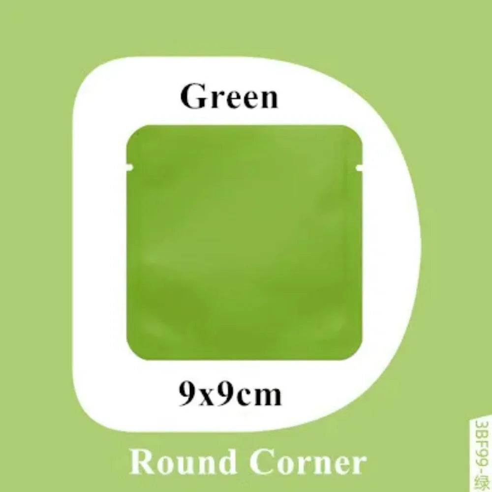 100Pcs Open Top Aluminum Foil Bags 2g-15g Tea Heat Sealing Pouches for Coffee Herbs Sugar Shampoo Powder Salt Packaging