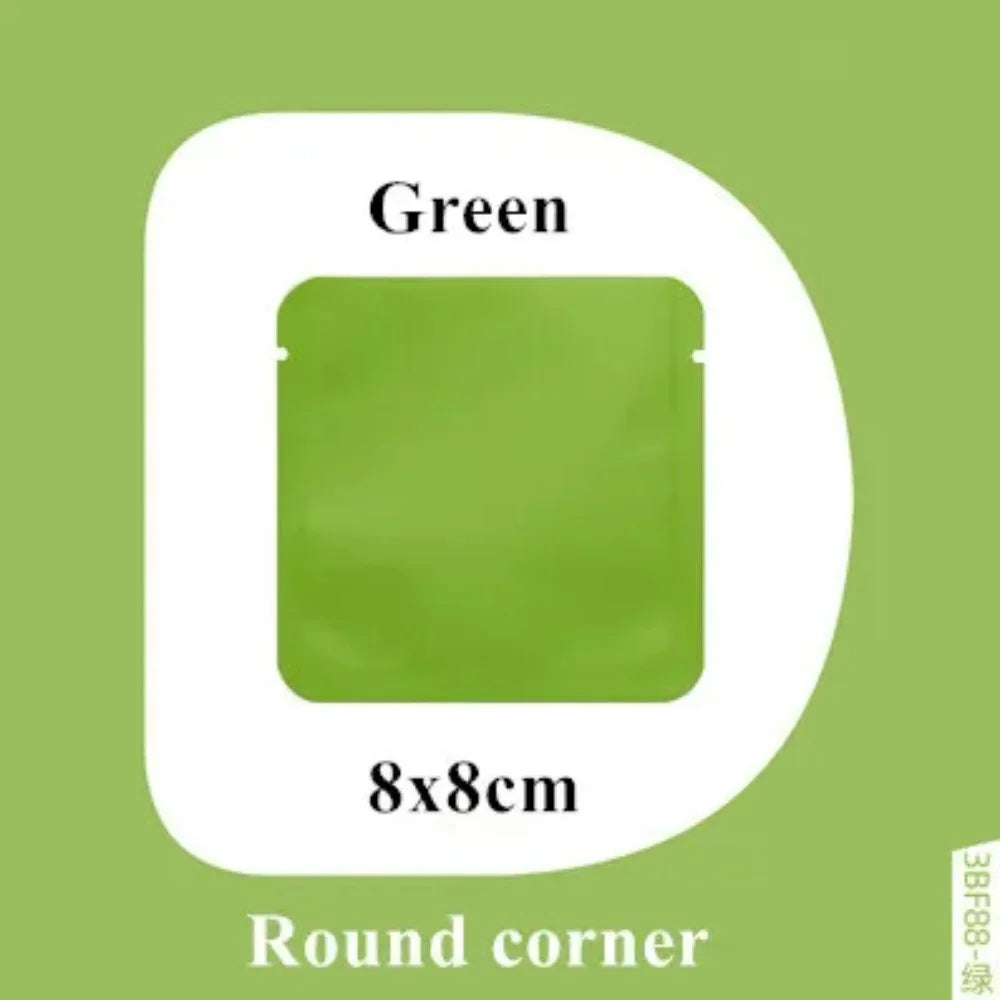 100Pcs Open Top Aluminum Foil Bags 2g-15g Tea Heat Sealing Pouches for Coffee Herbs Sugar Shampoo Powder Salt Packaging