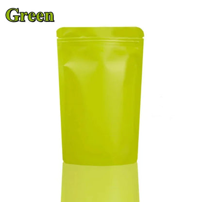 100Pcs Resealable Stand Up Matte Aluminum Foil Ziplock Bags Ideal for Coffee Beans Candy Snacks Xmas Gifts Packaging Pouches