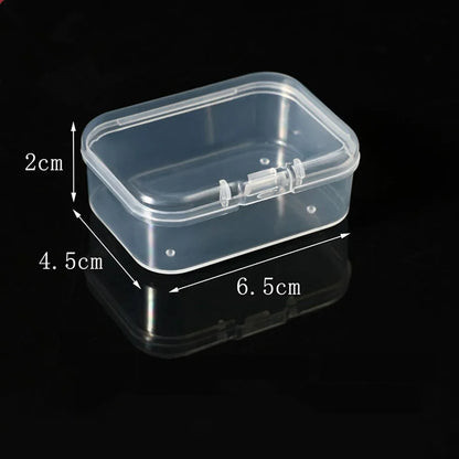 20Pcs Mini Clear Plastic Storage Box Jewelry Ornament Office Case Transparent Organizer Multifunctional Portable Package Boxes