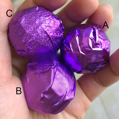 500Pcs Colored Aluminum Foil Paper Chocolate Candy Little Green Tea Glutinous Rice Egg Sesame Pill Pink Tin Paper