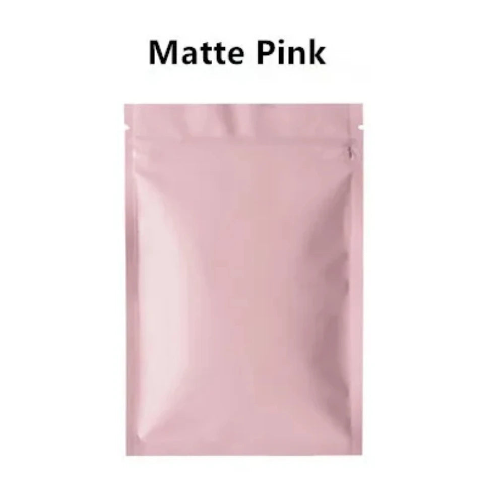 100 шт. многоразовых пакетов из толстой алюминиевой фольги с застежкой-молнией, плоские пакеты для хранения продуктов, закусок, ювелирных изделий, кофе, конфет, шоколада 