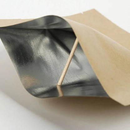 100 шт. пакетиков из крафт-бумаги с плоским дном и майларовой фольгой для самостоятельного хранения чая, кофе, специй, термосвариваемых, экологичных 