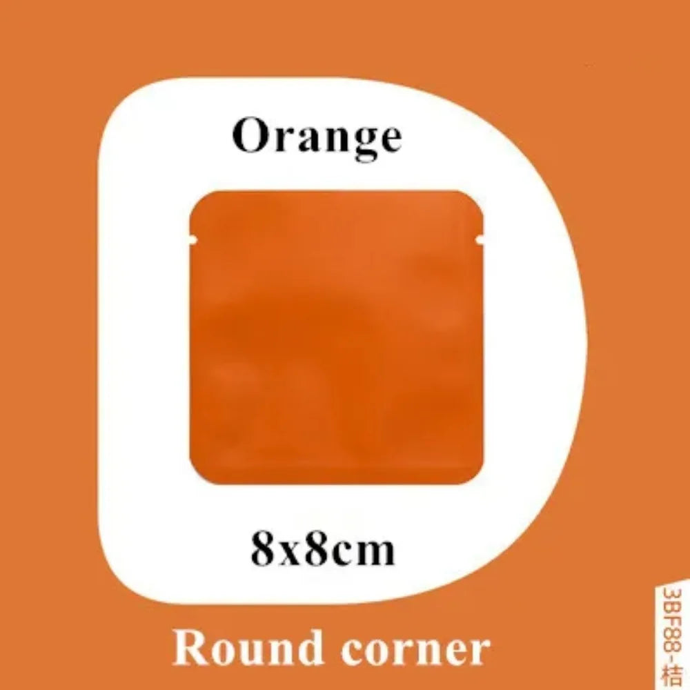 100Pcs Open Top Aluminum Foil Bags 2g-15g Tea Heat Sealing Pouches for Coffee Herbs Sugar Shampoo Powder Salt Packaging