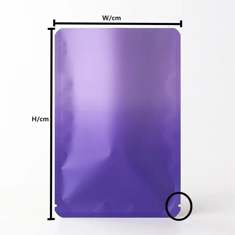 100Pcs Matte Gradient Self-Sealing Aluminium Foil Pouches for Tea Coffee Beans Durable Storage Bags Eco-Friendly Packaging