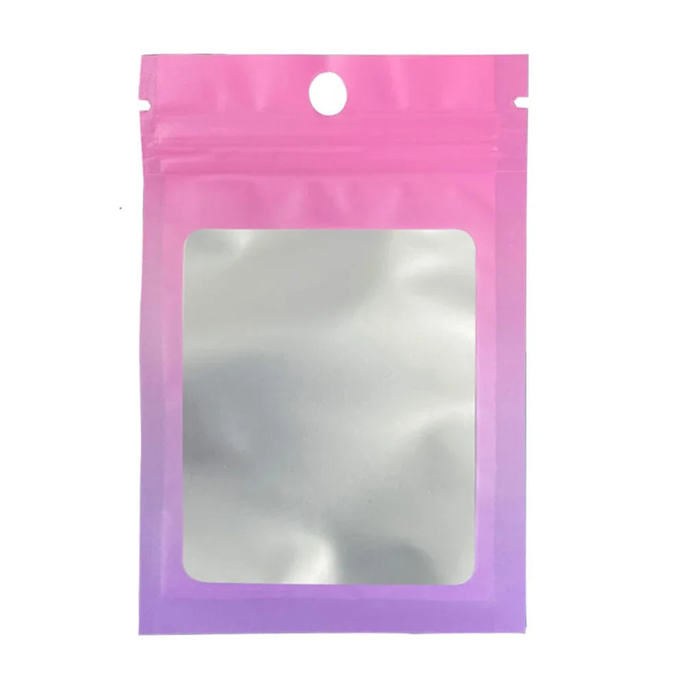 100Pcs Mini Transparent Resealable Ziplock Jewelry Packing Bags Ideal for Nail Accessories Small Business Packaging Pouches
