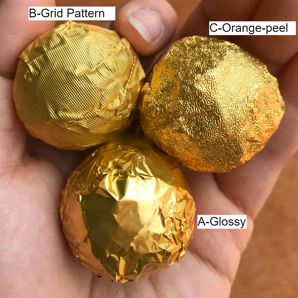 500Pcs Colored Aluminum Foil Paper Chocolate Candy Little Green Tea Glutinous Rice Egg Sesame Pill Pink Tin Paper