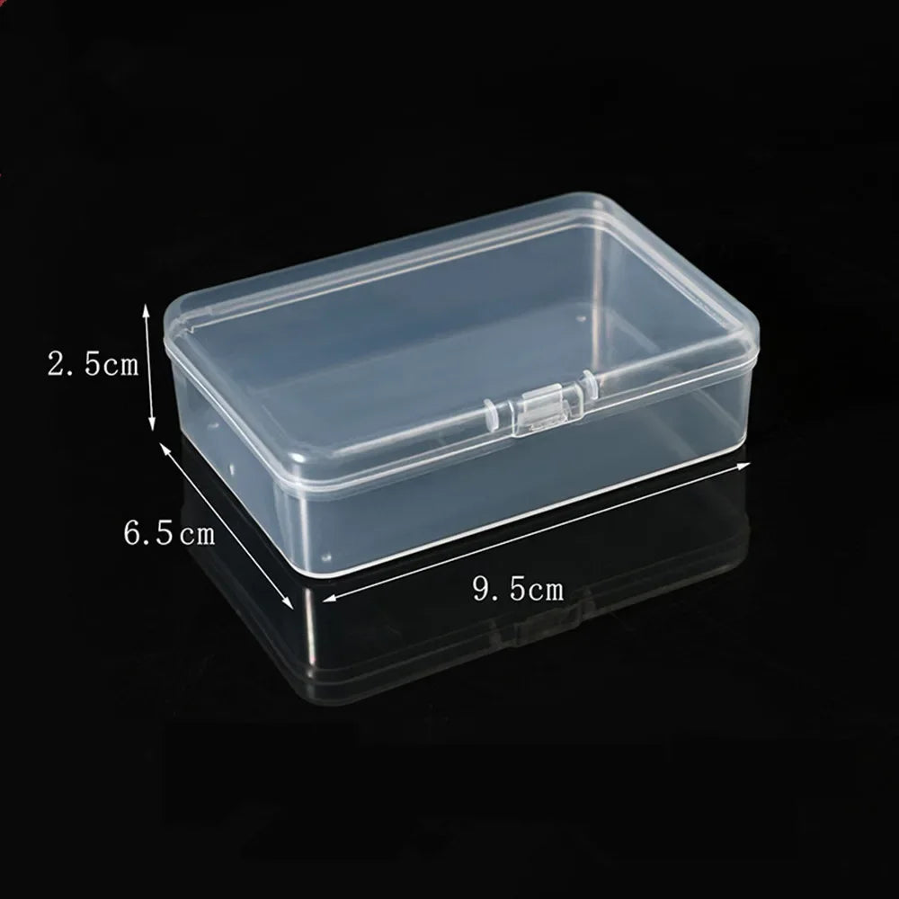 20Pcs Mini Clear Plastic Storage Box Jewelry Ornament Office Case Transparent Organizer Multifunctional Portable Package Boxes
