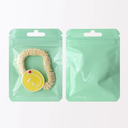 100Pcs Premium Holographic Self-Sealing Bags Transparent Jewelry Nail Art Packaging Ideal for Lip Products Craft Supplies