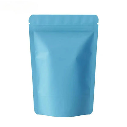 100Pcs Durable Moisture proof Zipper Seal Mylar Bags Vertical Matte Aluminum Food Storage Coffee Grocery Packaging Pouches